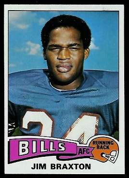 Jim Braxton 1975 Topps football card