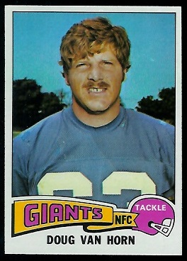 Doug Van Horn 1975 Topps football card