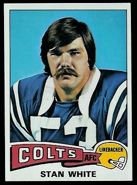Stan White 1975 Topps football card