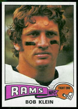 Bob Klein 1975 Topps football card