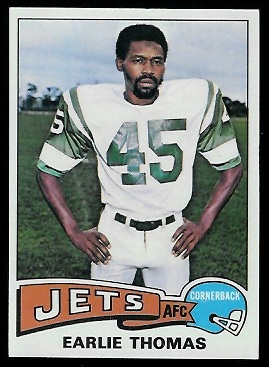 Earlie Thomas 1975 Topps football card