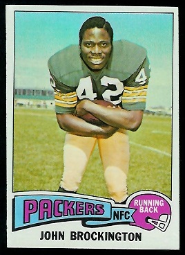 John Brockington 1975 Topps football card