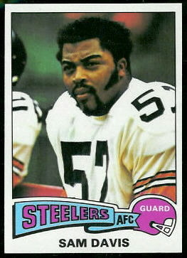 Sam Davis 1975 Topps football card Sam Davis 1975 Topps football card