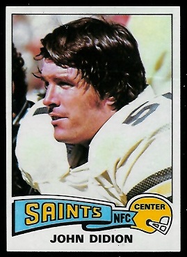 John Didion 1975 Topps football card