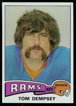 Tom Dempsey 1975 Topps football card