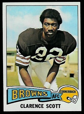 Clarence Scott 1975 Topps football card