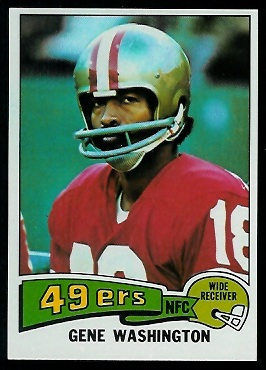 Gene Washington 1975 Topps football card