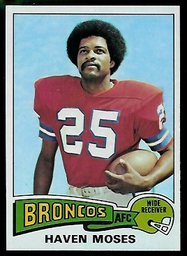 Haven Moses 1975 Topps football card