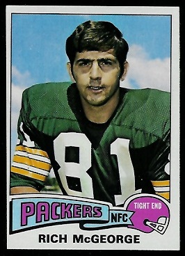 Rich McGeorge 1975 Topps football card