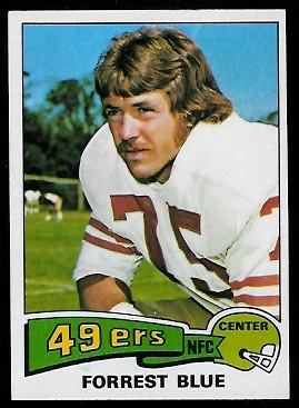 Forrest Blue 1975 Topps football card