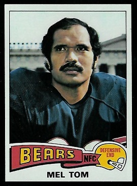 Mel Tom 1975 Topps football card