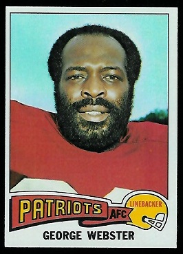 George Webster 1975 Topps football card
