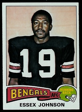 Essex Johnson 1975 Topps football card