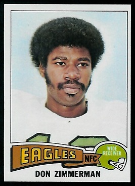 Don Zimmerman 1975 Topps football card