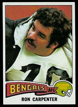 Ron Carpenter 1975 Topps football card