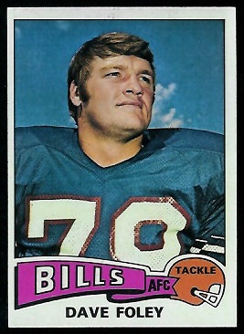 Dave Foley 1975 Topps football card