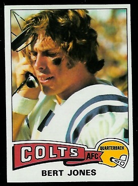 Bert Jones 1975 Topps football card