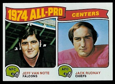 1974 All-Pro Centers 1975 Topps football card