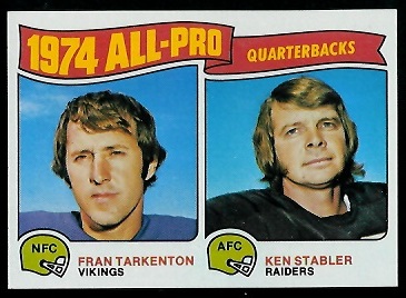 1974 All-Pro Quarterbacks 1975 Topps football card