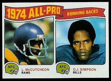 1974 All-Pro Running Backs 1975 Topps football card