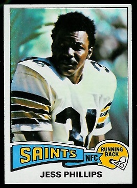 Jess Phillips 1975 Topps football card