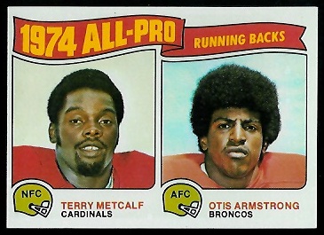 1974 All-Pro Running Backs 1975 Topps football card 1974 All-Pro Running Backs 1975 Topps football card