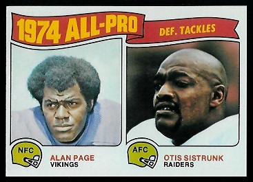 1974 All-Pro Defensive Tackles 1975 Topps football card