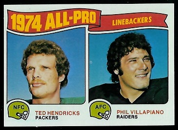 1974 All-Pro Linebackers 1975 Topps football card 1974 All-Pro Linebackers 1975 Topps football card