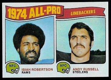 1974 All-Pro Linebackers 1975 Topps football card