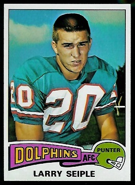 Larry Seiple 1975 Topps football card