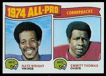 1974 All-Pro Cornerbacks 1975 Topps football card