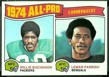 1974 All-Pro Cornerbacks 1975 Topps football card