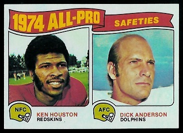 1974 All-Pro Safeties 1975 Topps football card