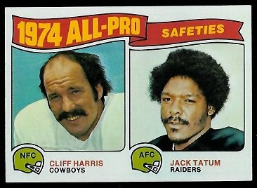 1974 All-Pro Safeties 1975 Topps football card 1974 All-Pro Safeties 1975 Topps football card