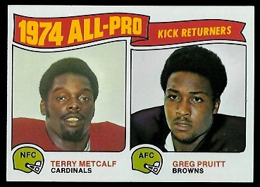 1974 All-Pro Returners 1975 Topps football card