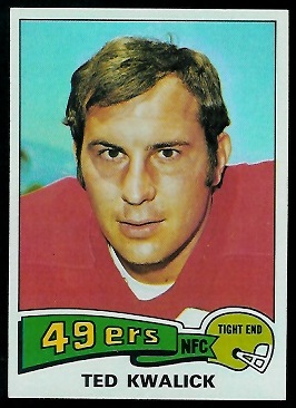 Ted Kwalick 1975 Topps football card