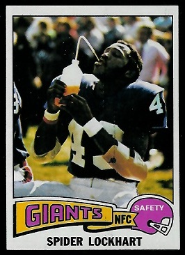 Spider Lockhart 1975 Topps football card