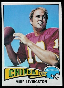 Mike Livingston 1975 Topps football card