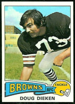 Doug Dieken 1975 Topps football card