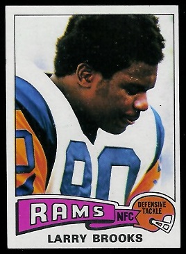 Larry Brooks 1975 Topps football card Larry Brooks 1975 Topps football card