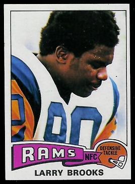 Larry Brooks 1975 Topps football card