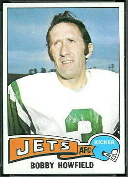 Bobby Howfield 1975 Topps football card Bobby Howfield 1975 Topps football card