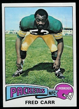 Fred Carr 1975 Topps football card