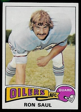 Ron Saul 1975 Topps football card