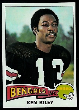Ken Riley 1975 Topps football card