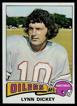 Lynn Dickey 1975 Topps football card