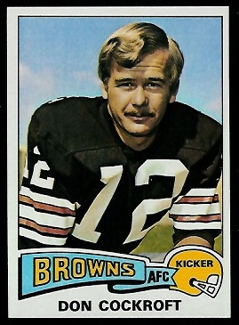 Don Cockroft 1975 Topps football card