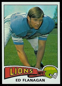 Ed Flanagan 1975 Topps football card Ed Flanagan 1975 Topps football card