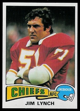 Jim Lynch 1975 Topps football card