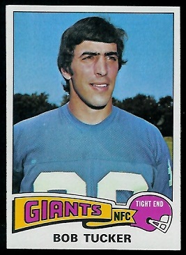 Bob Tucker 1975 Topps football card